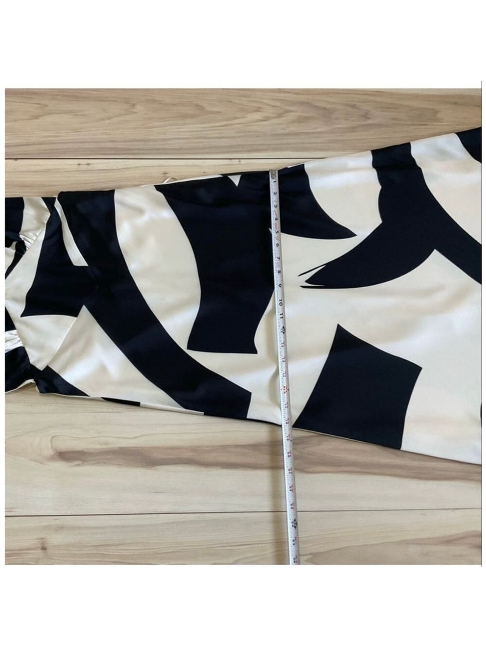 Anthropologie Bardot Citron Black Cream Abstract Halter Midi Dress - Picture 14 of 16